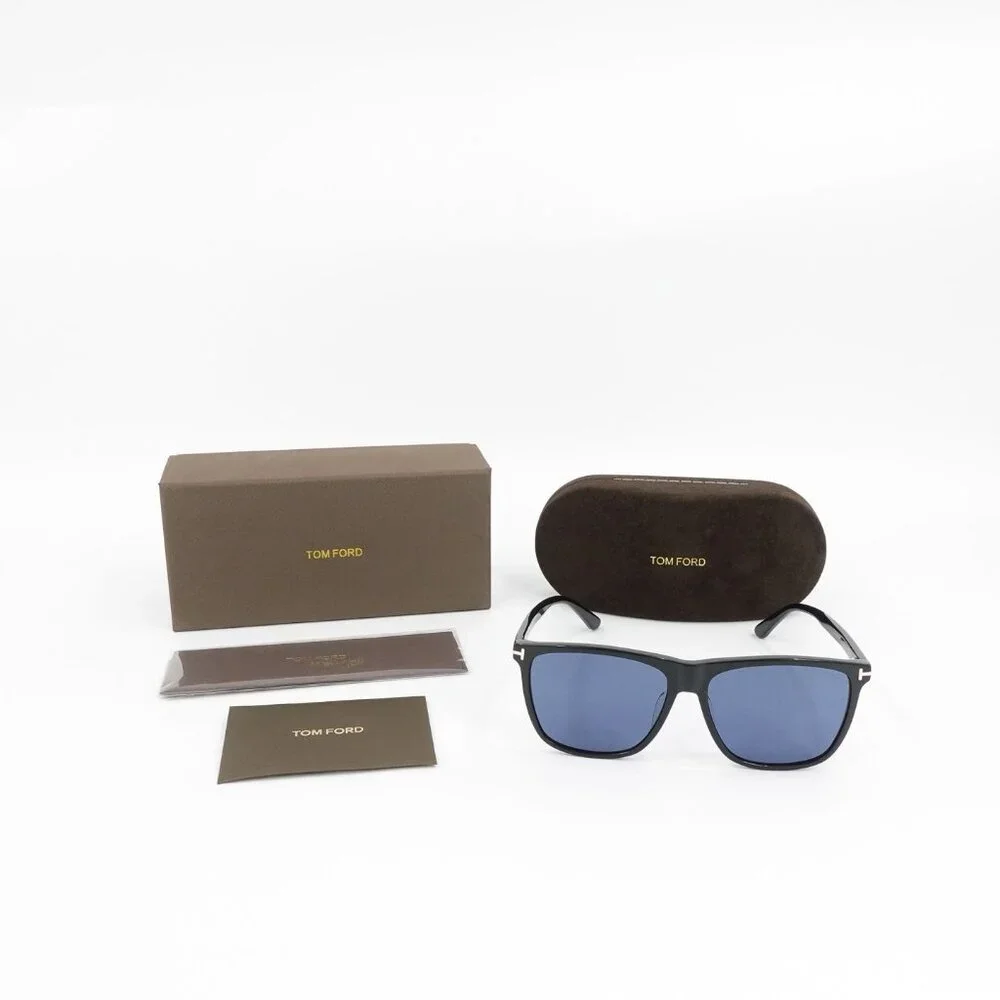 Tom Ford TF0832 Fletcher Square Sunglasses Blue Black OS - Picture 4 of 16